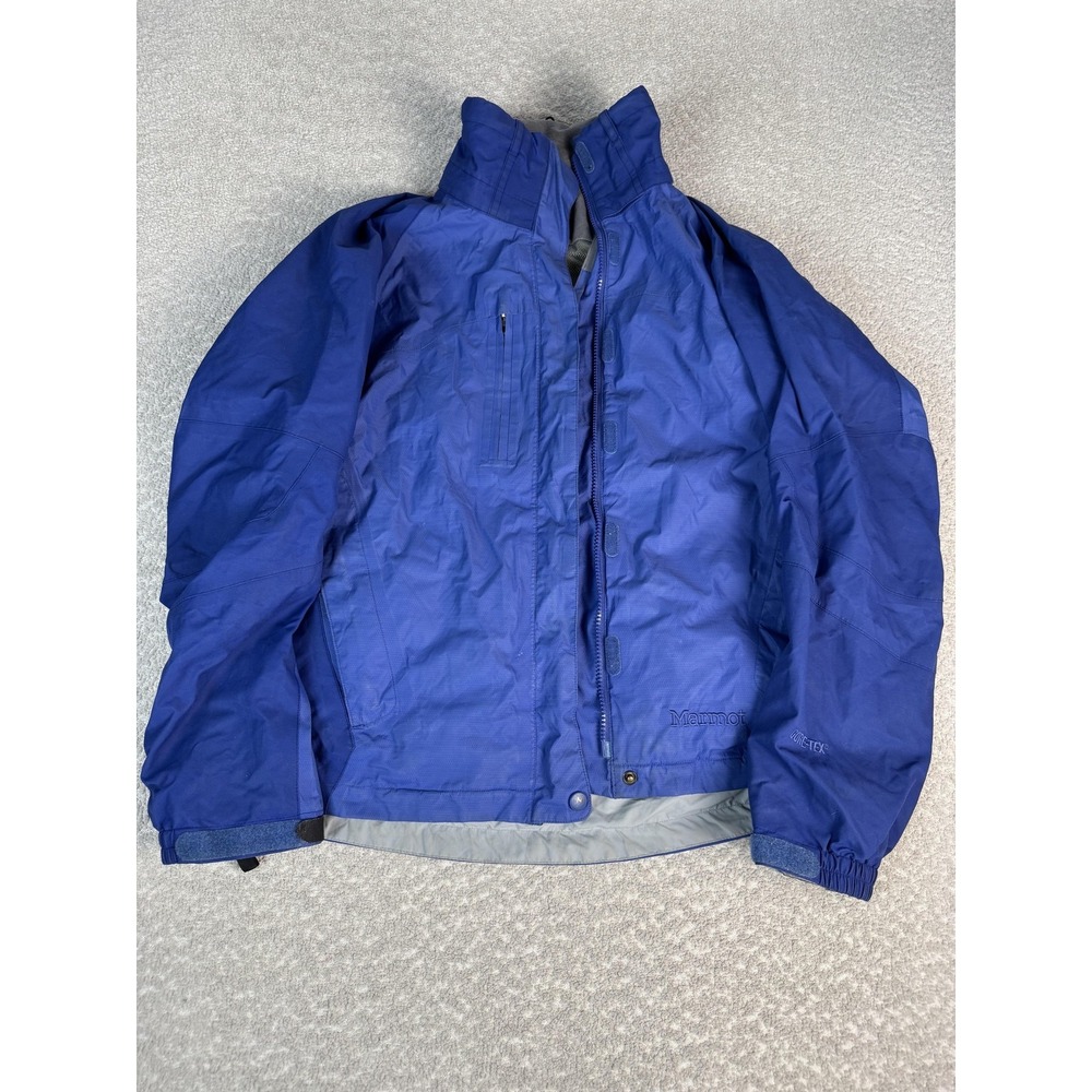 Marmot Jacket Womens Small Blue‎ GORE-TEX Full Zip Waterproof Ski Snow Shell